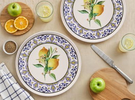 Hermia Lemon Garden Juego de Platos de Servicio (6 Piezas) Cerámica Multicolor